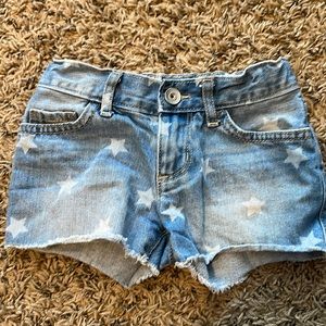 Girls denim star shorts